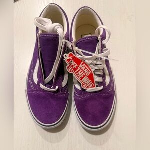 NEW Vans Purple Low-Top Sneakers Skate Shoes 7.5 Womens